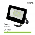 Foco proyector led 20w luz verde 1000 lm edm