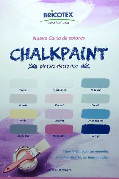Pintura Efecto Tiza Chalk Paint para Muebles 250 ml